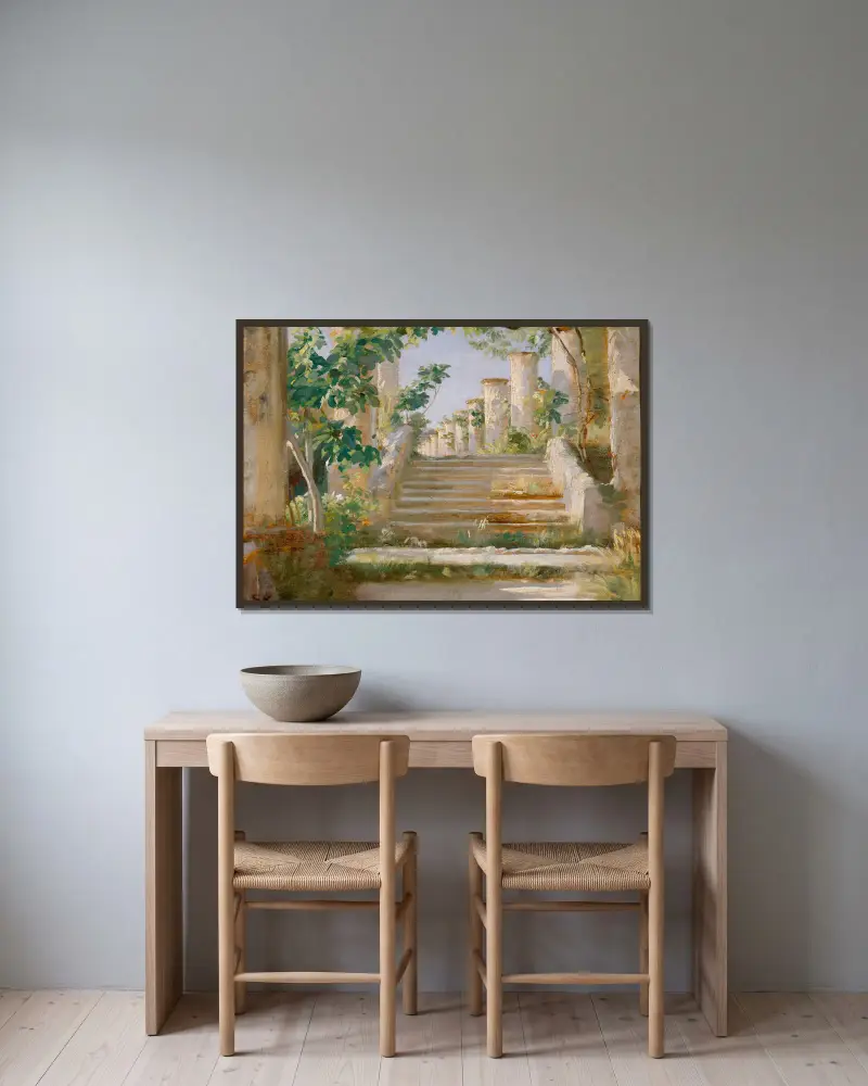 Loggia w Ravello, Peder Severin Krøyer w ramie na ścianie