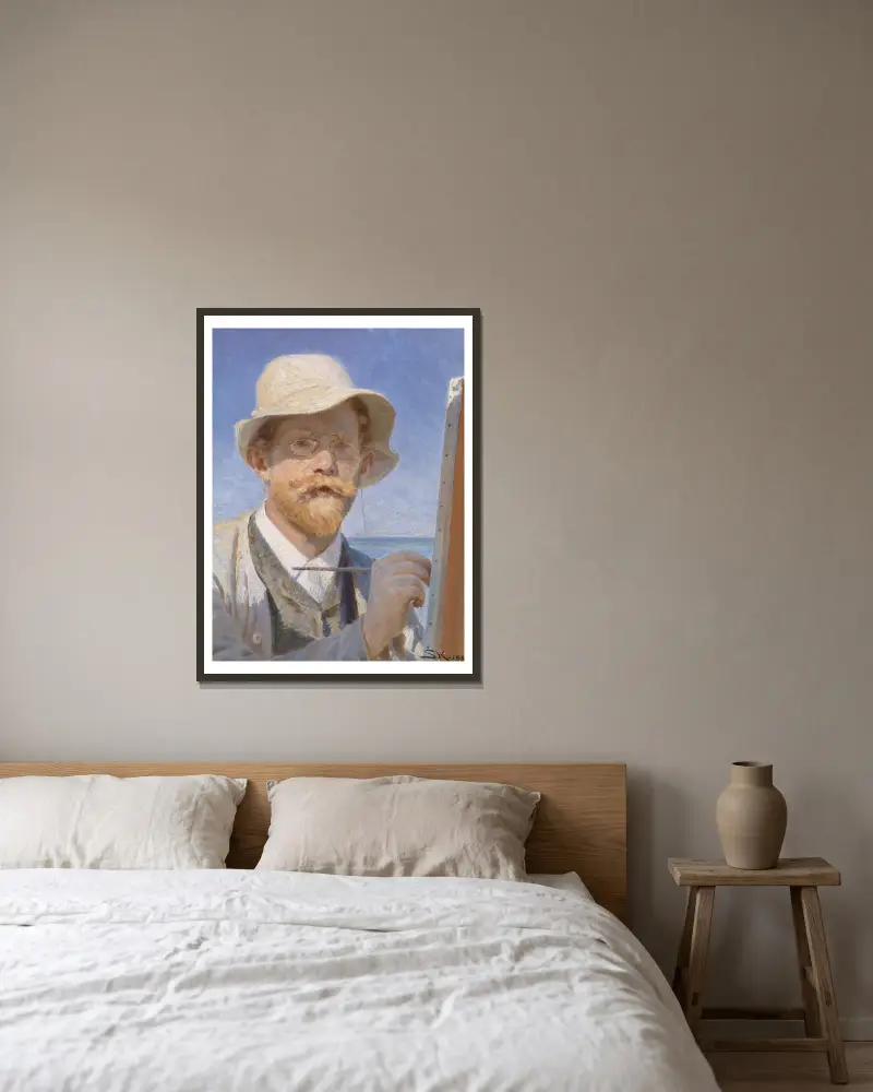 Autoportrét, Peder Severin Krøyer v rámu na stěně