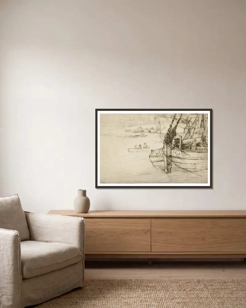 Der kleine Teich, London von Donald Shaw MacLaughlan gerahmt an einer Wand