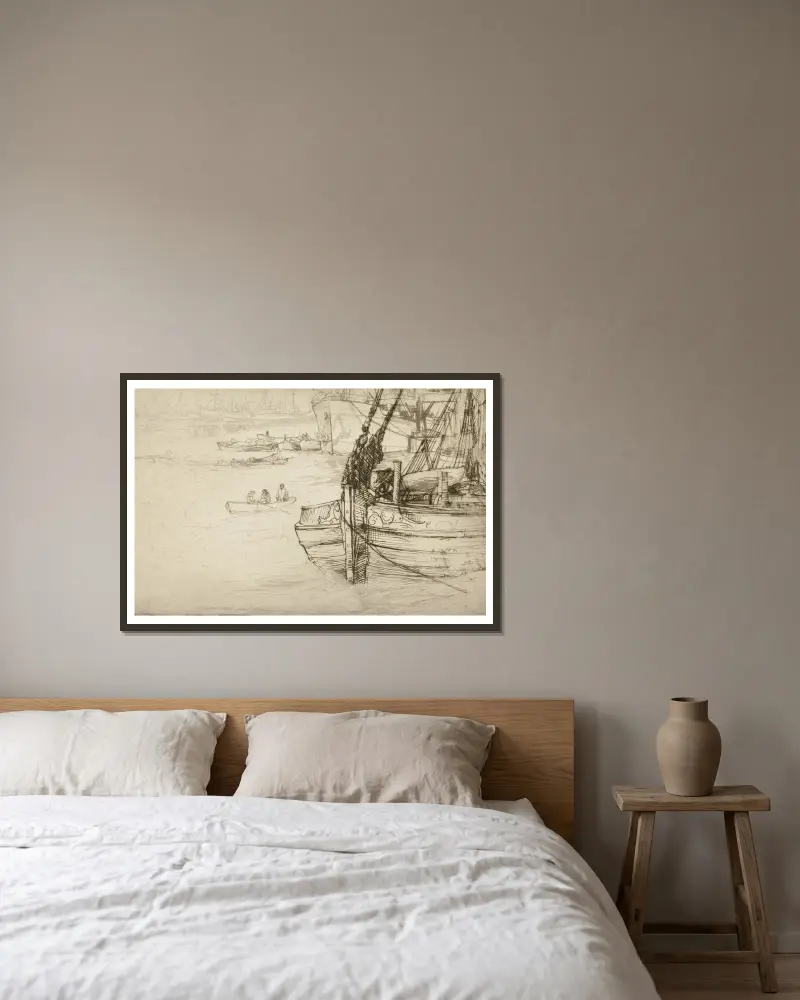 Der kleine Teich, London von Donald Shaw MacLaughlan gerahmt an einer Wand