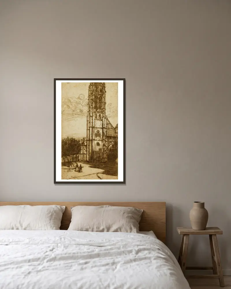 Wieża St. Laurent w Rouen, Donald Shaw MacLaughlan w ramie na ścianie