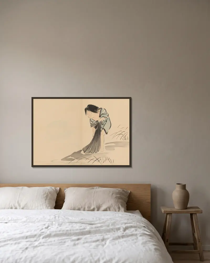 Zeshin iboku tairyūkyo gafu, Tafel 03 von Shibata Zeshin gerahmt an einer Wand