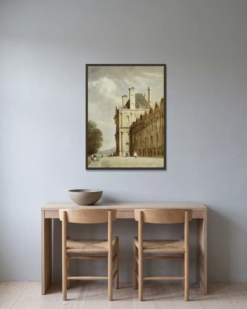 Le Pavillon de Flore av Thomas Shotter Boys inramad på en vägg