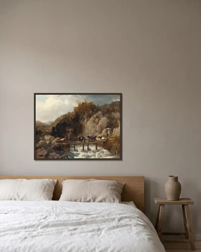 Umberleigh Mill, River Taw, Devon von Thomas Sidney Cooper gerahmt an einer Wand