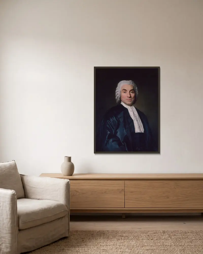Jean-Baptiste François, comte de la Michodière, prévôt des marchands de 1772 à 1778 av Joseph Siffred Duplessis inramad på en vägg