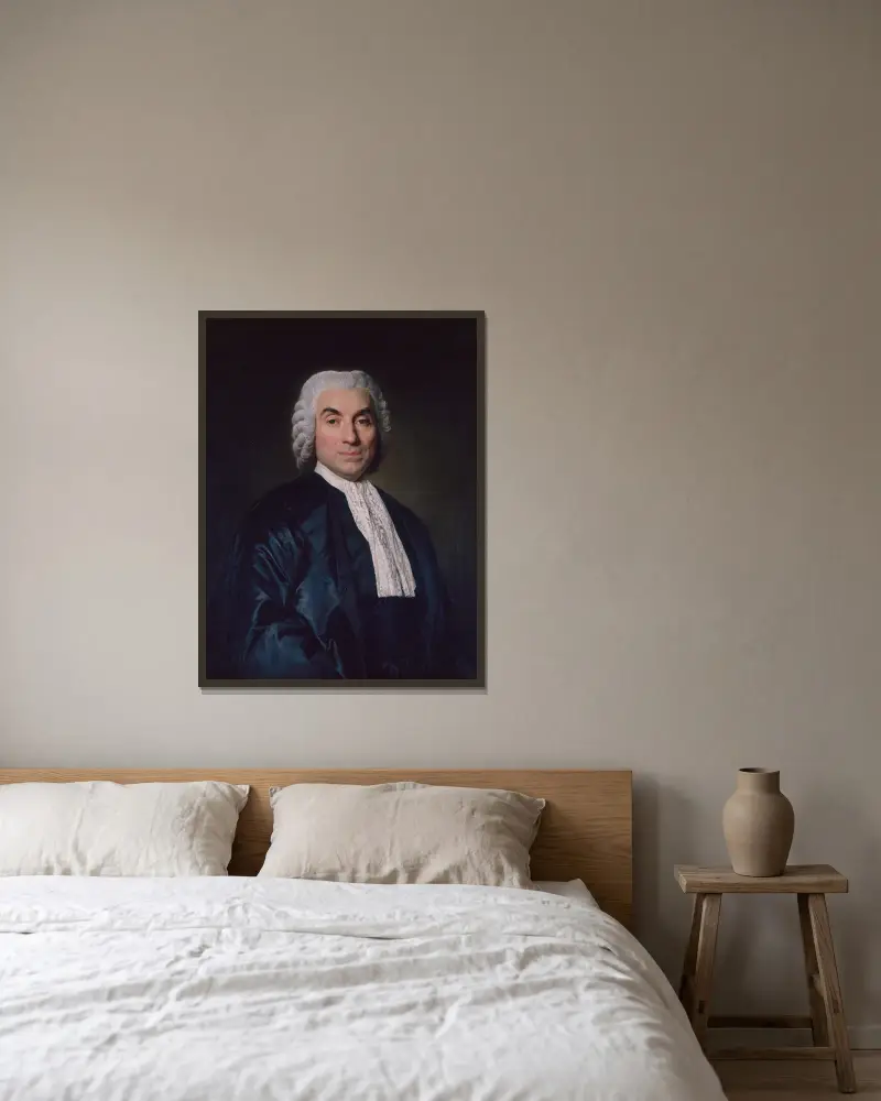 Jean-Baptiste François, comte de la Michodière, prévôt des marchands de 1772 à 1778 av Joseph Siffred Duplessis inramad på en vägg
