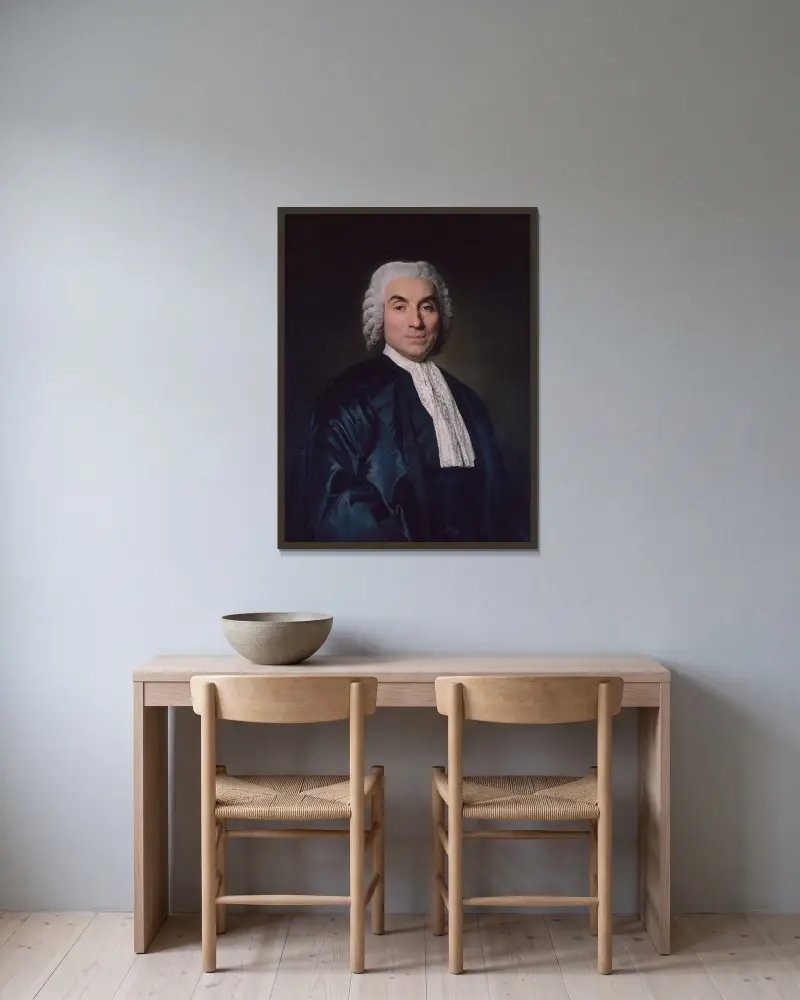 Jean-Baptiste François, comte de la Michodière, prévôt des marchands de 1772 à 1778 av Joseph Siffred Duplessis inramad på en vägg
