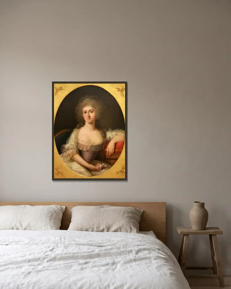 Marie-Louise, Prinzessin von Lamballe (1749–1792) von Joseph Siffred Duplessis gerahmt an einer Wand