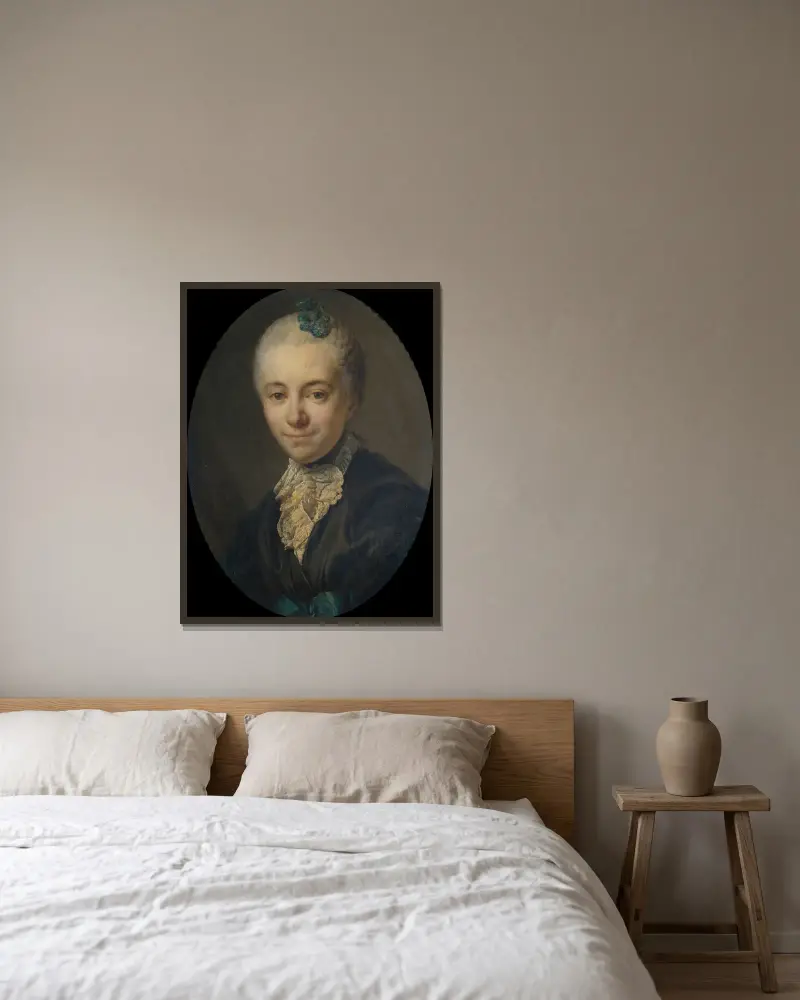 Portrait de femme av Joseph Siffred Duplessis inramad på en vägg