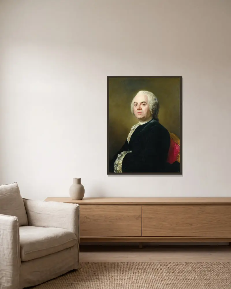 Portret pana P. Anne'a Louisa Medetina, Joseph Siffred Duplessis w ramie na ścianie