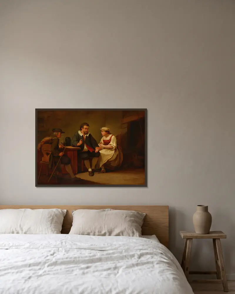 Genreszene, 1770 – Nr. 1 von Sigmund Freudenberger gerahmt an einer Wand