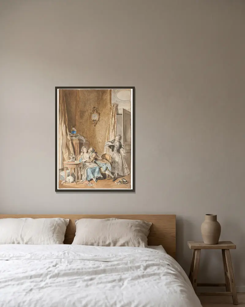 Sitten der Zeit von Sigmund Freudenberger gerahmt an einer Wand
