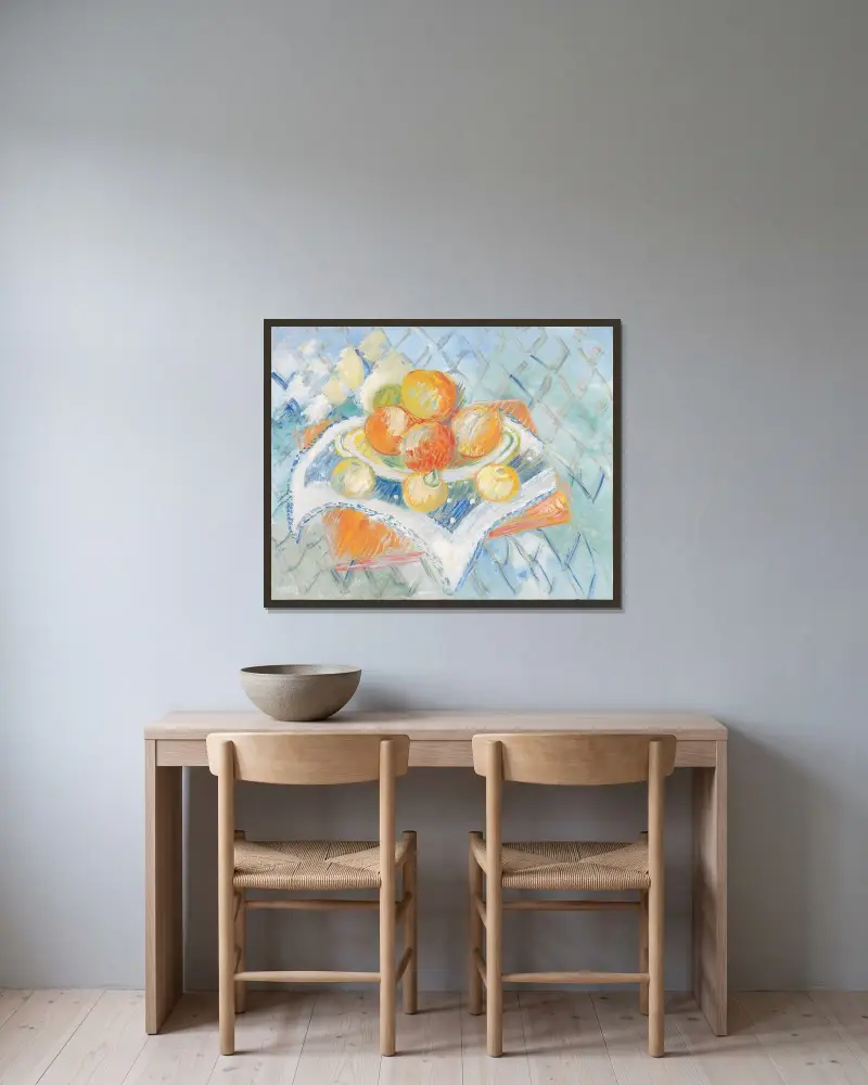Stillleben, 1930 von Sigrid Hjertén gerahmt an einer Wand