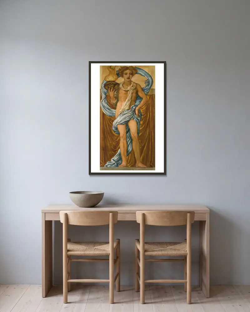 Day av Simeon Solomon inramad på en vägg