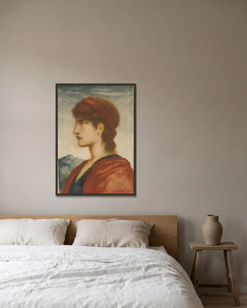 Hlava, Simeon Solomon v rámu na stěně