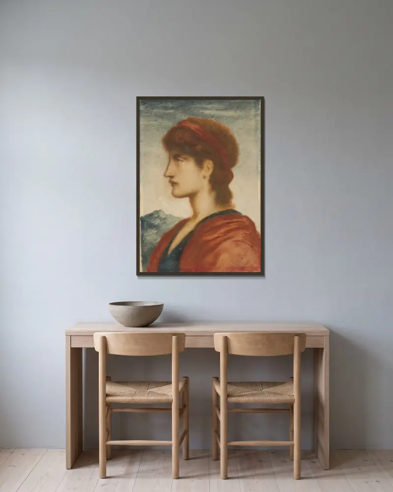 Hlava, Simeon Solomon v rámu na stěně