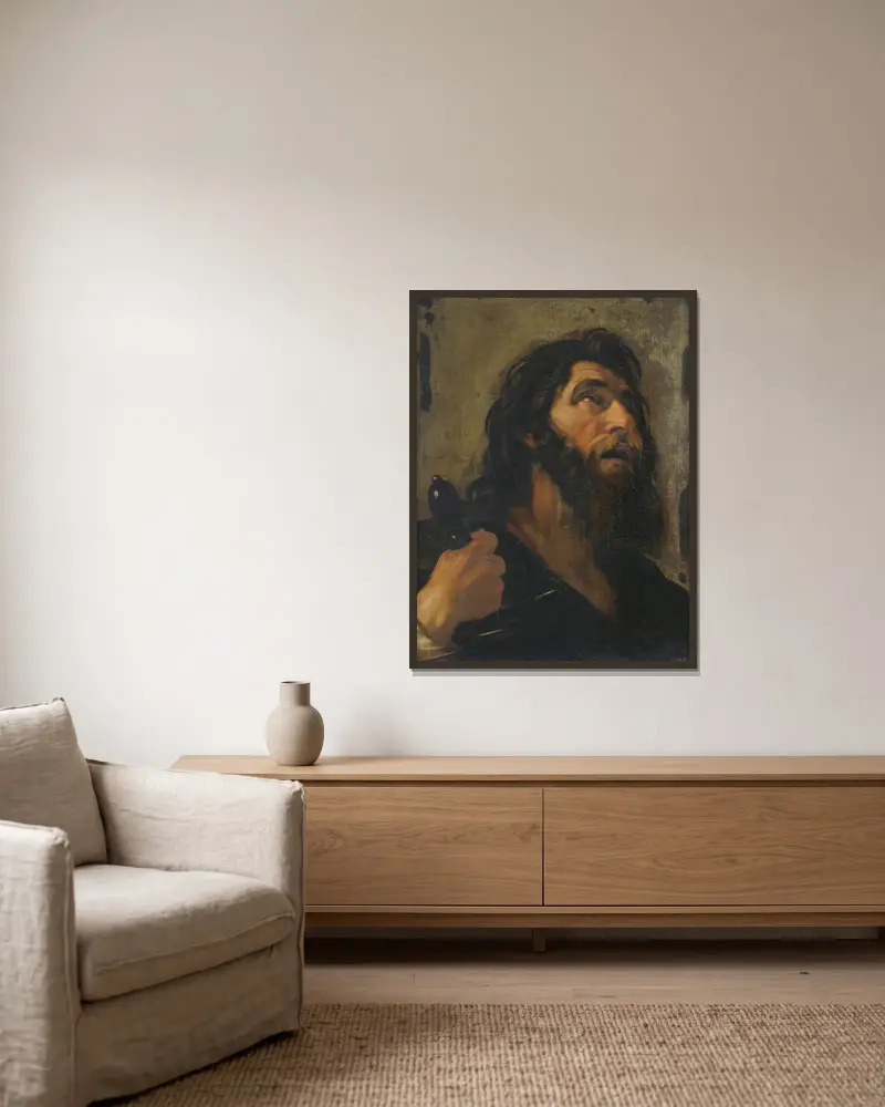 Der heilige Paulus von Simon Vouet gerahmt an einer Wand