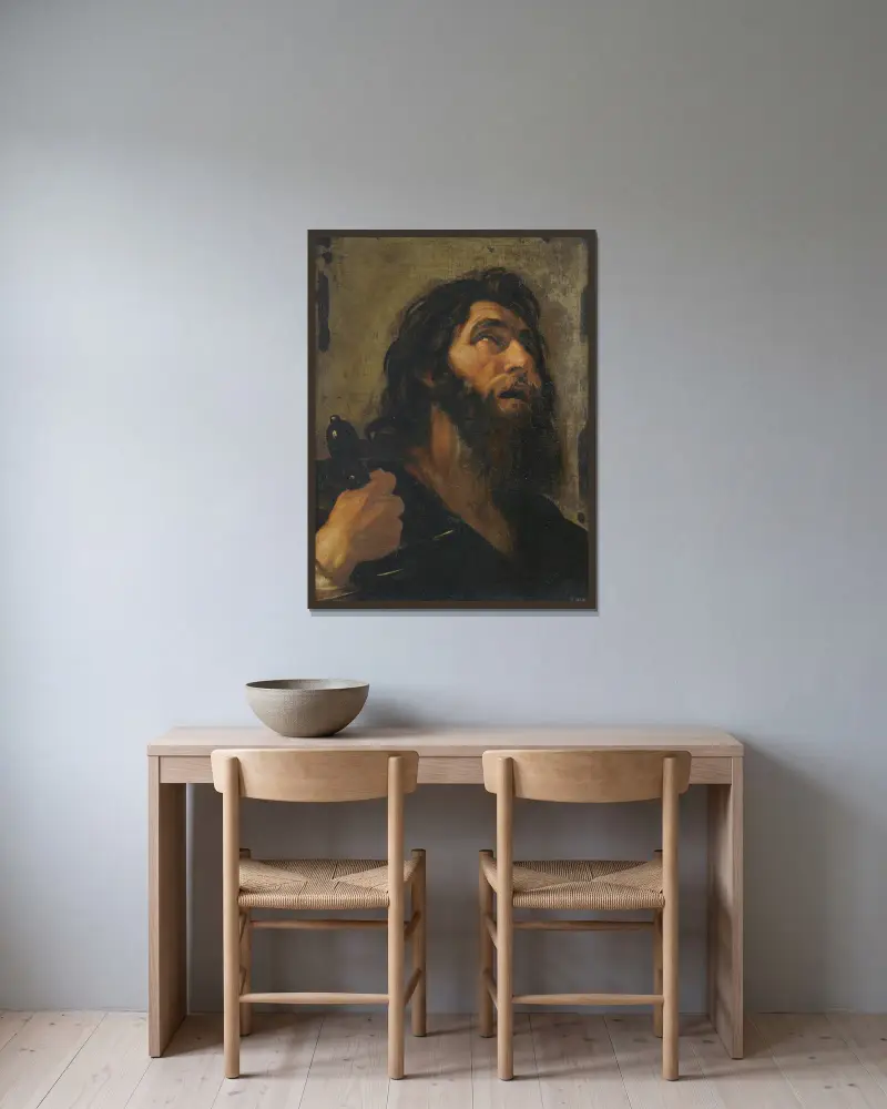Der heilige Paulus von Simon Vouet gerahmt an einer Wand