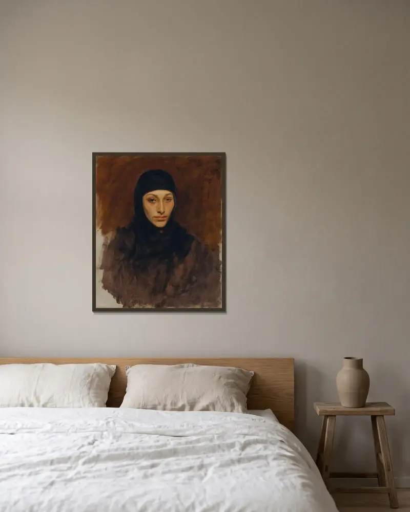 Egyptian Woman av John Singer Sargent inramad på en vägg