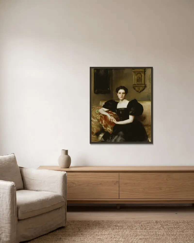 Elizabeth Winthrop Chanler (Mrs. John Jay Chapman) von John Singer Sargent gerahmt an einer Wand