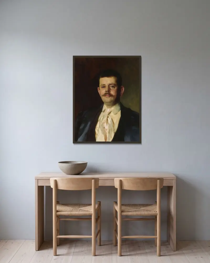Gardiner Greene Hammond, Jr. av John Singer Sargent inramad på en vägg