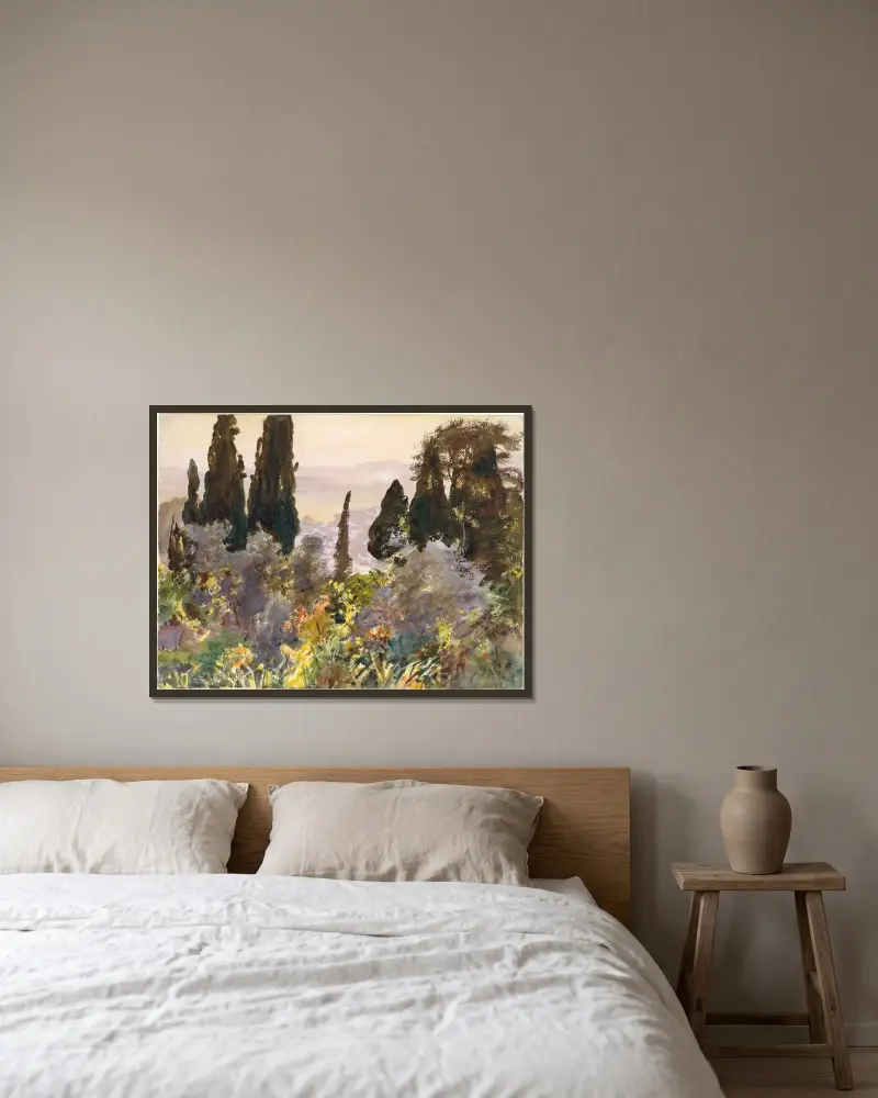 Granada av John Singer Sargent inramad på en vägg