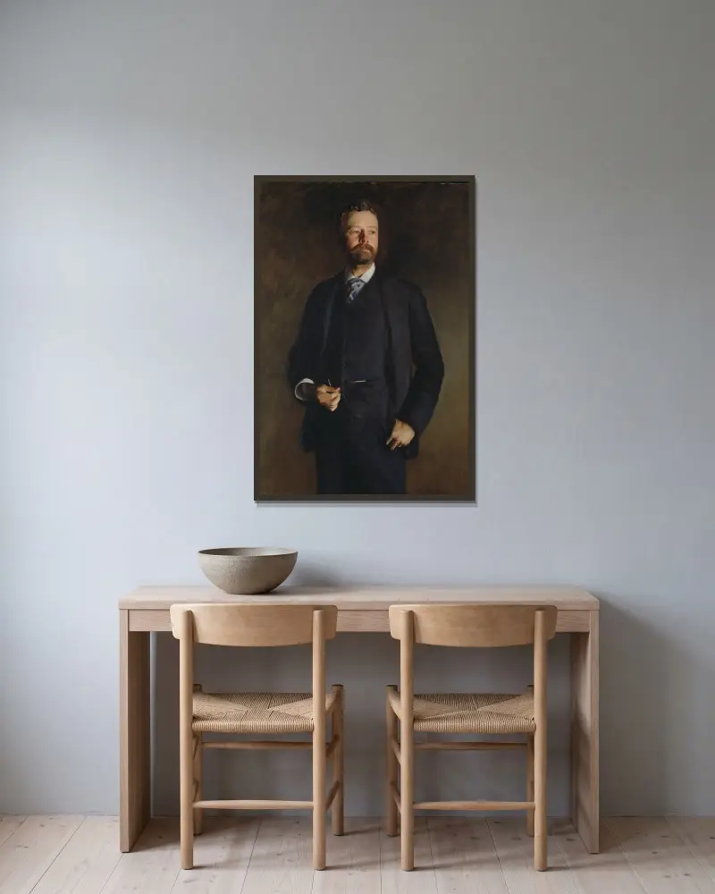 Henry Cabot Lodge av John Singer Sargent inramad på en vägg