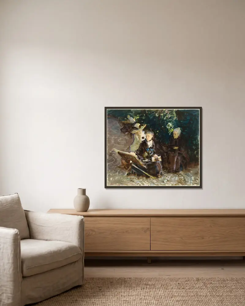 Im Generalife von John Singer Sargent gerahmt an einer Wand