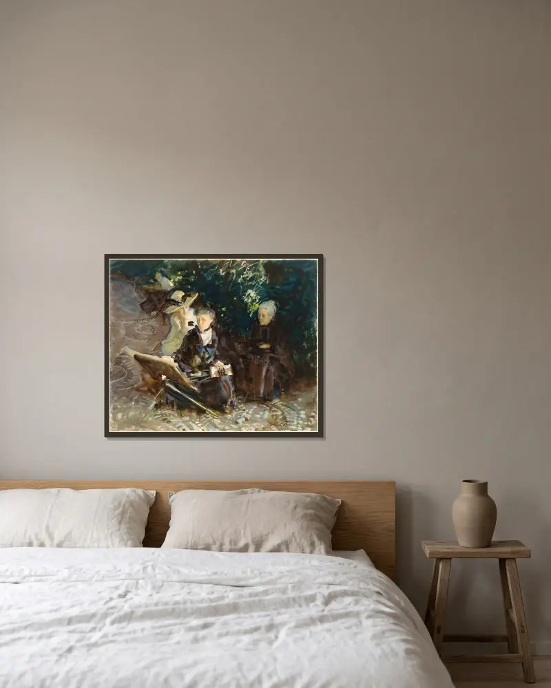 Im Generalife von John Singer Sargent gerahmt an einer Wand