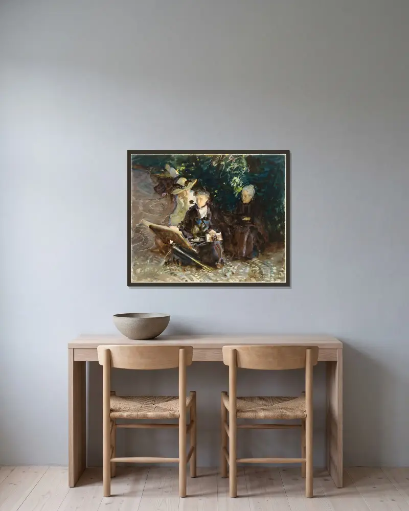 Im Generalife von John Singer Sargent gerahmt an einer Wand