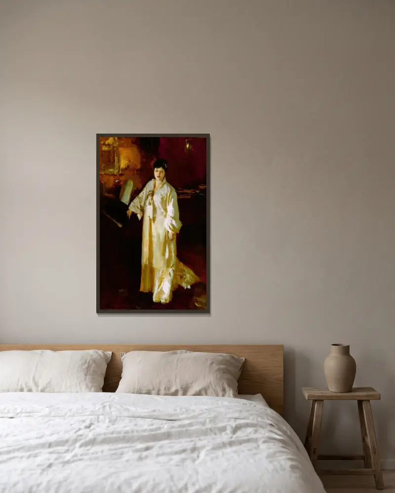 Judith Gautier av John Singer Sargent inramad på en vägg