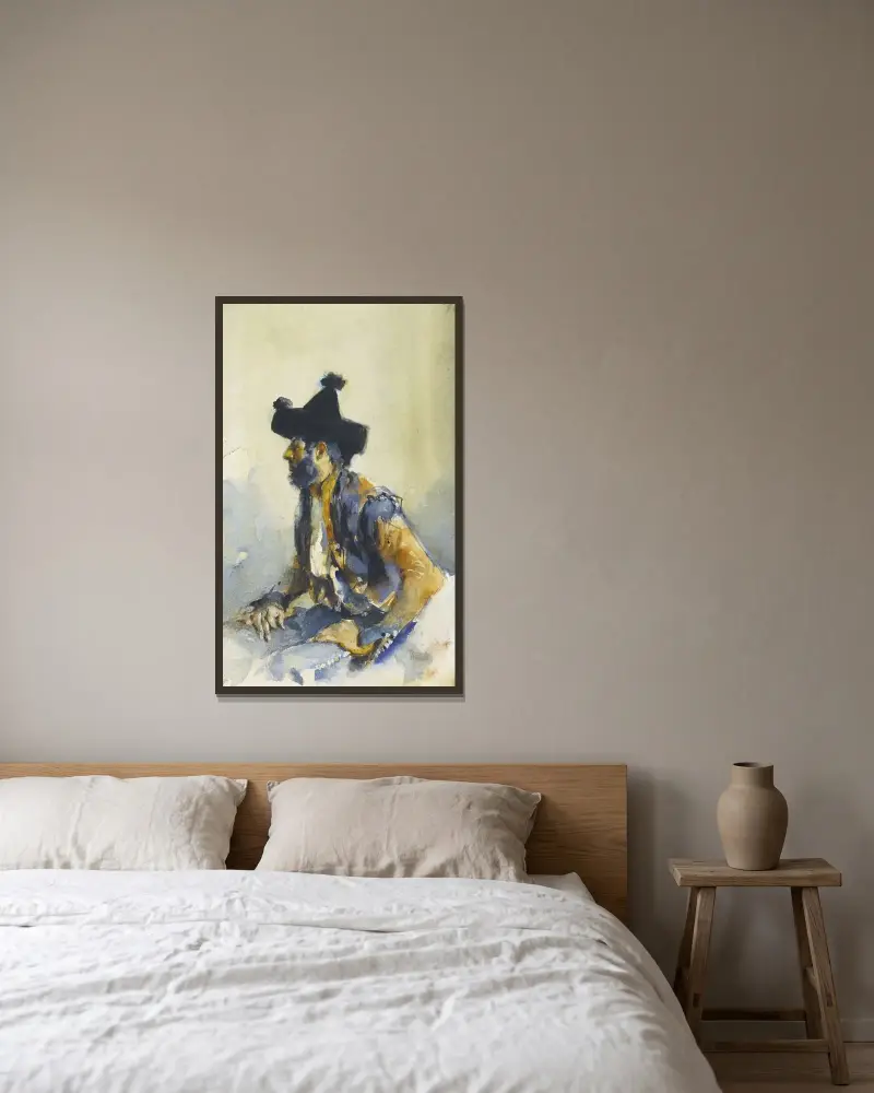 Zigenarkungen av John Singer Sargent inramad på en vägg