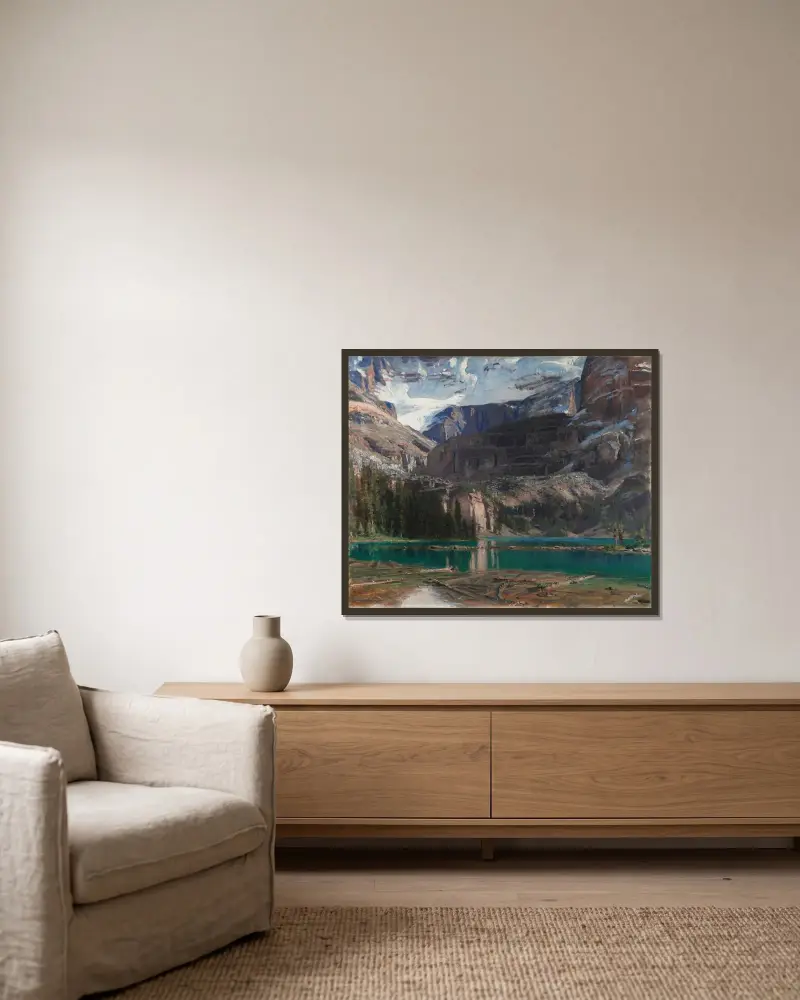 Lake O'Hara von John Singer Sargent gerahmt an einer Wand