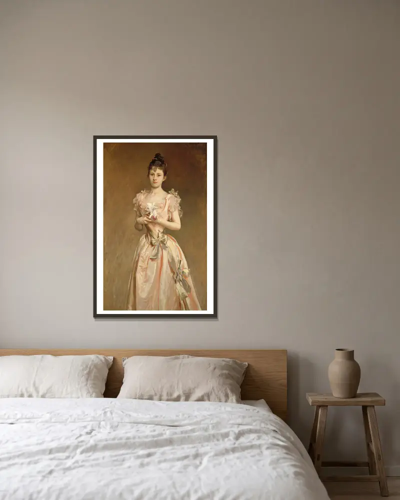 Miss Grace Woodhouse av John Singer Sargent inramad på en vägg