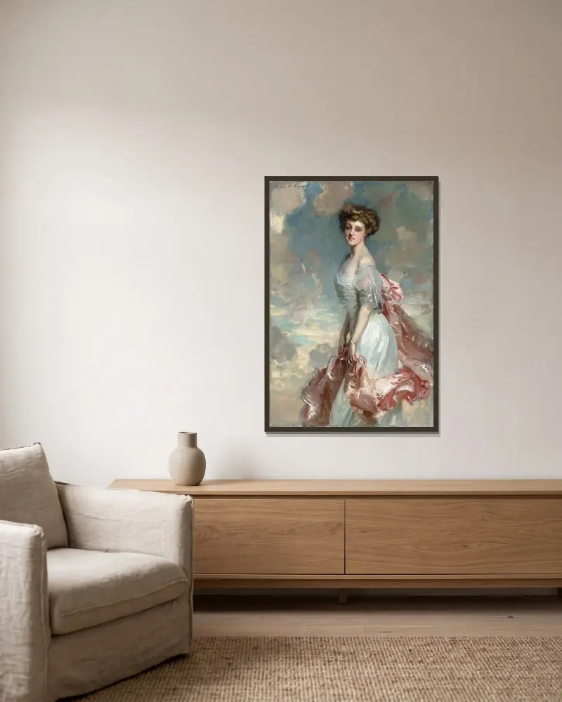 Miss Mathilde Townsend av John Singer Sargent inramad på en vägg
