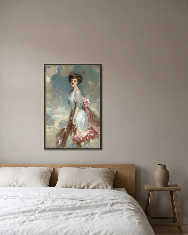 Miss Mathilde Townsend av John Singer Sargent inramad på en vägg