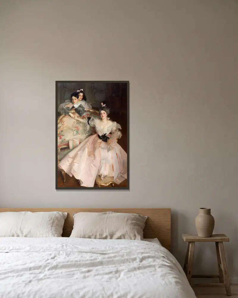 Mrs Carl Meyer And Her Children av John Singer Sargent inramad på en vägg