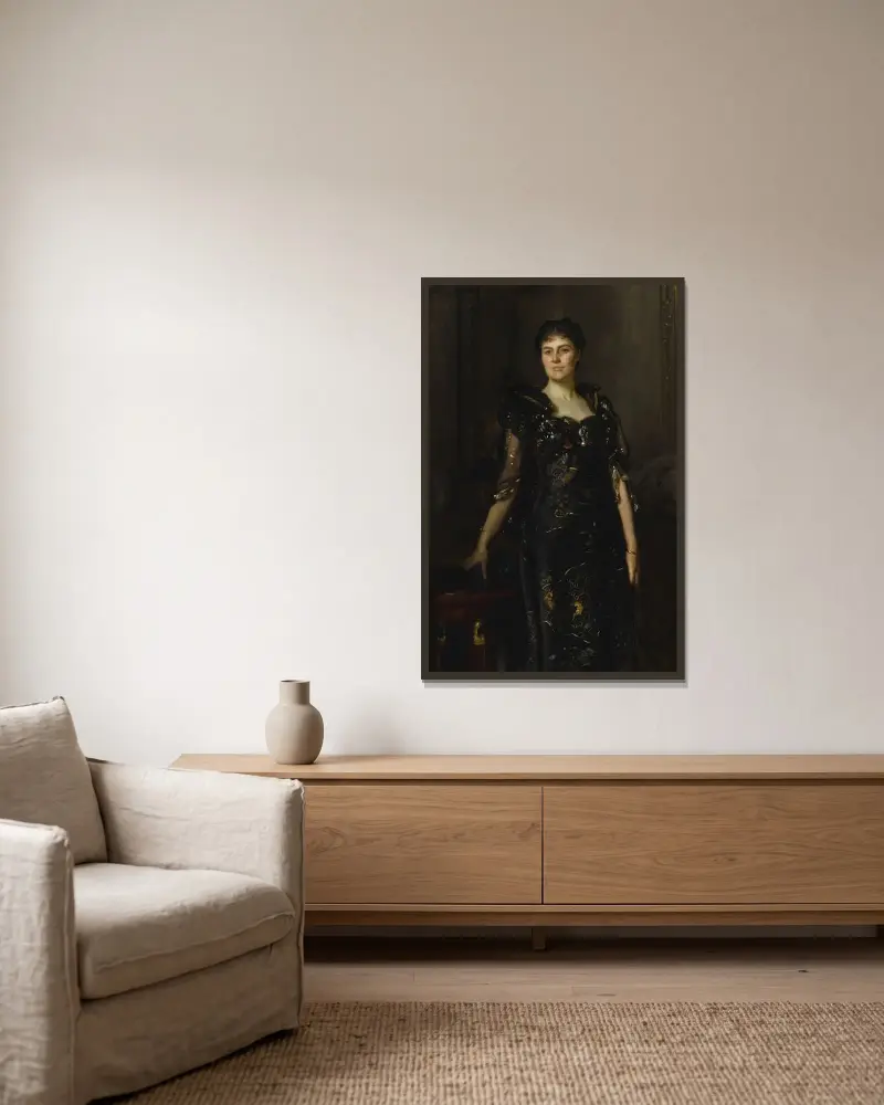 Paní Charles Anstruther-Thomsonová, John Singer Sargent v rámu na stěně
