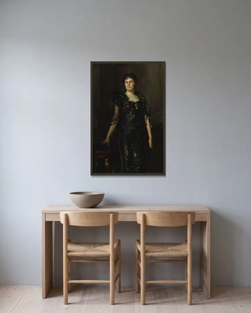 Paní Charles Anstruther-Thomsonová, John Singer Sargent v rámu na stěně