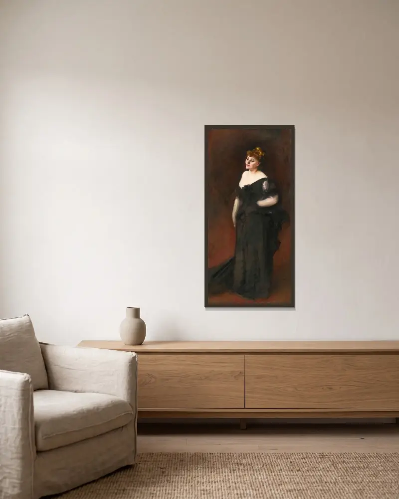 Mrs. Harry Vane Milbank von John Singer Sargent gerahmt an einer Wand