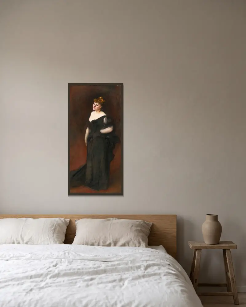 Mrs. Harry Vane Milbank von John Singer Sargent gerahmt an einer Wand