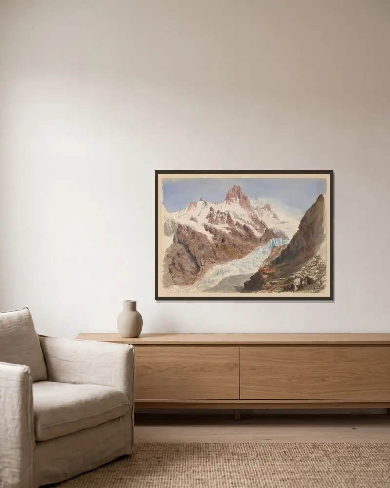 Schreckhorn, Eismeer, John Singer Sargent w ramie na ścianie