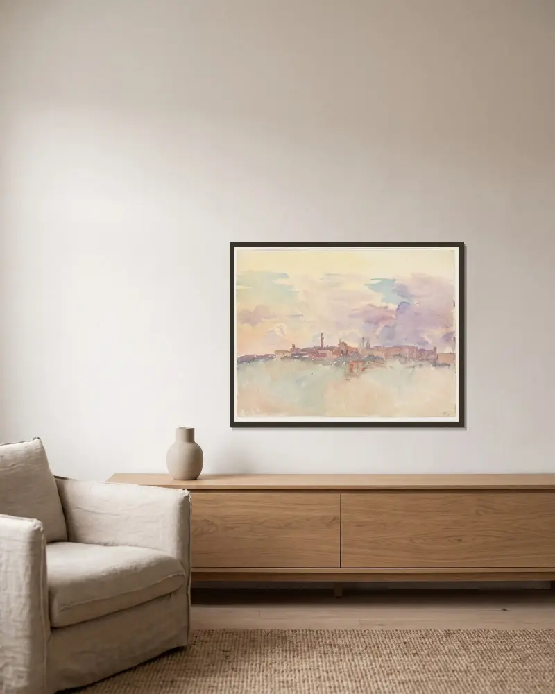 Siena von John Singer Sargent gerahmt an einer Wand