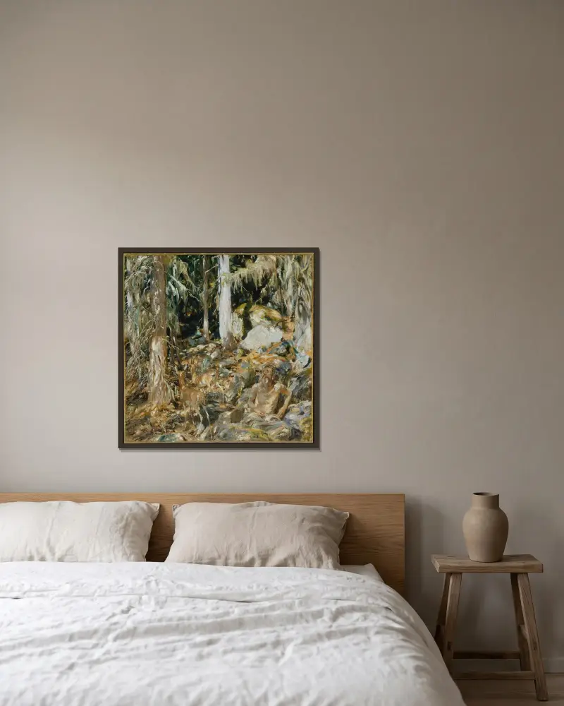 Der Einsiedler von John Singer Sargent gerahmt an einer Wand
