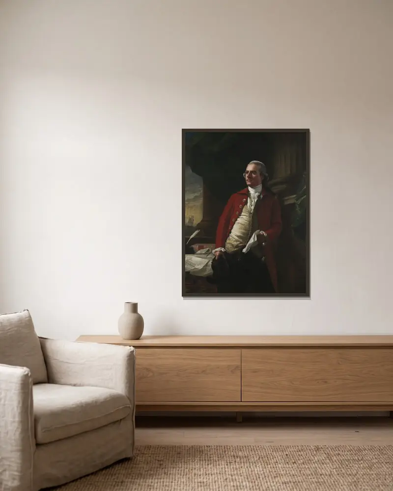 Elkanah Watson av John Singleton Copley inramad på en vägg