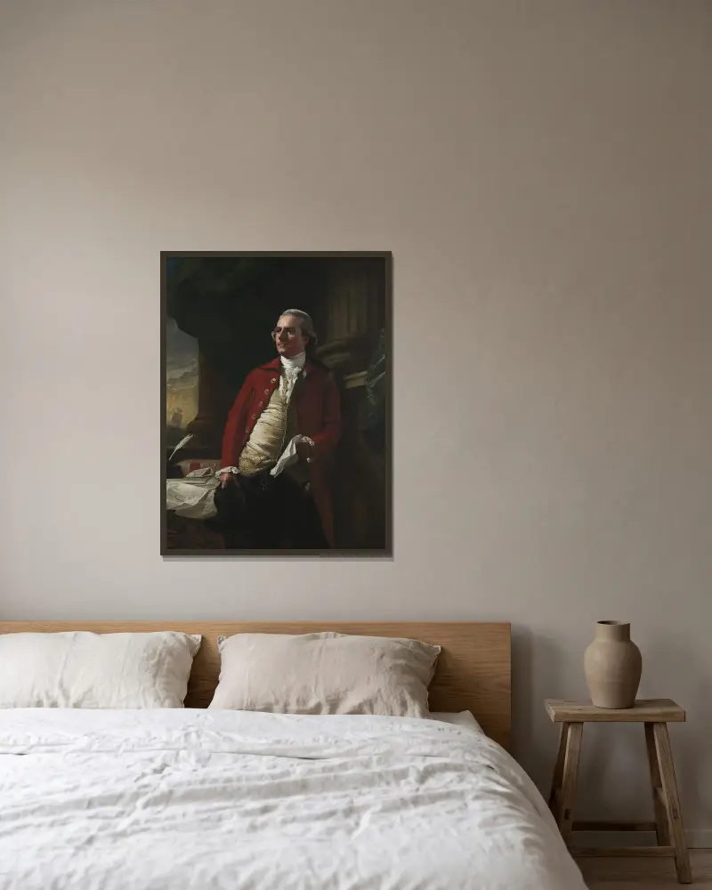 Elkanah Watson av John Singleton Copley inramad på en vägg