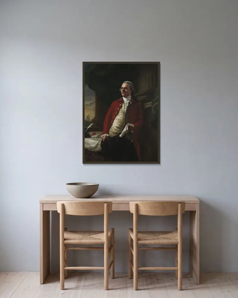 Elkanah Watson av John Singleton Copley inramad på en vägg