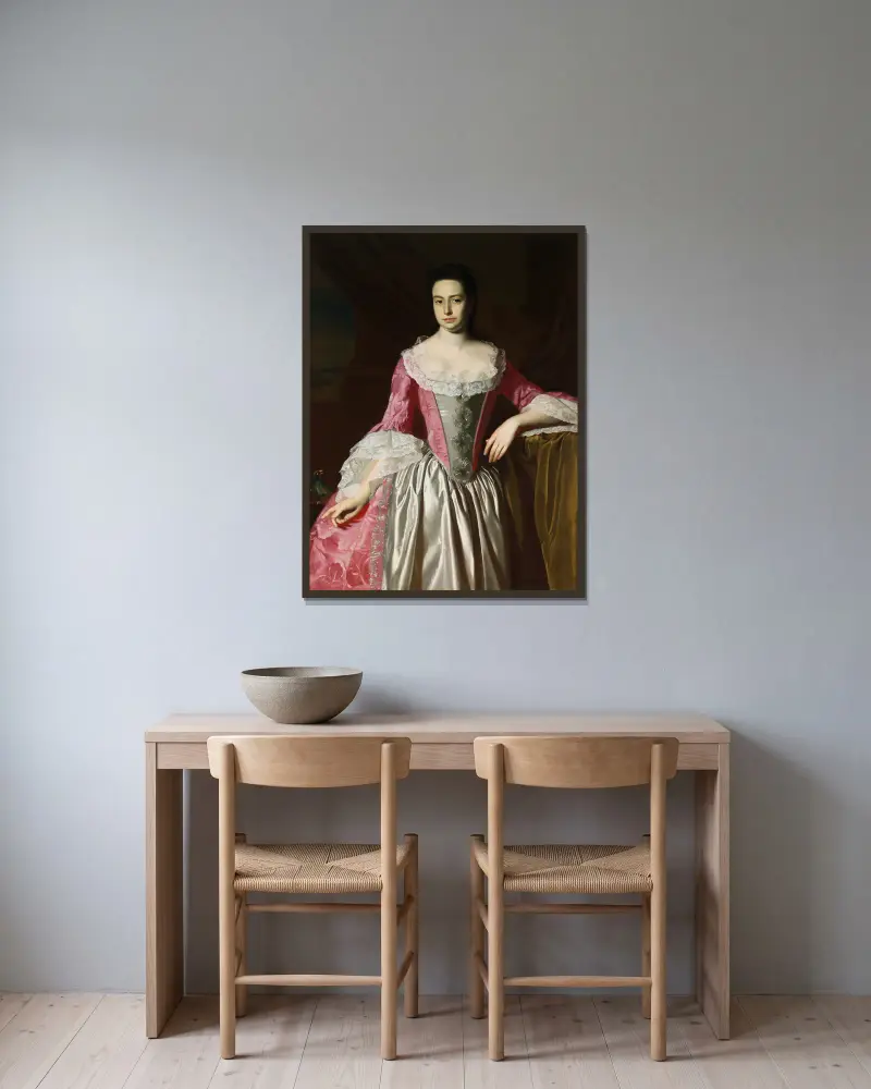 Eunice Dennie Burr, John Singleton Copley w ramie na ścianie