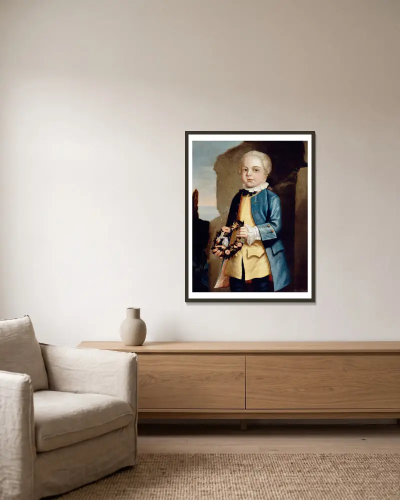 Jonathan Mountfort av John Singleton Copley inramad på en vägg