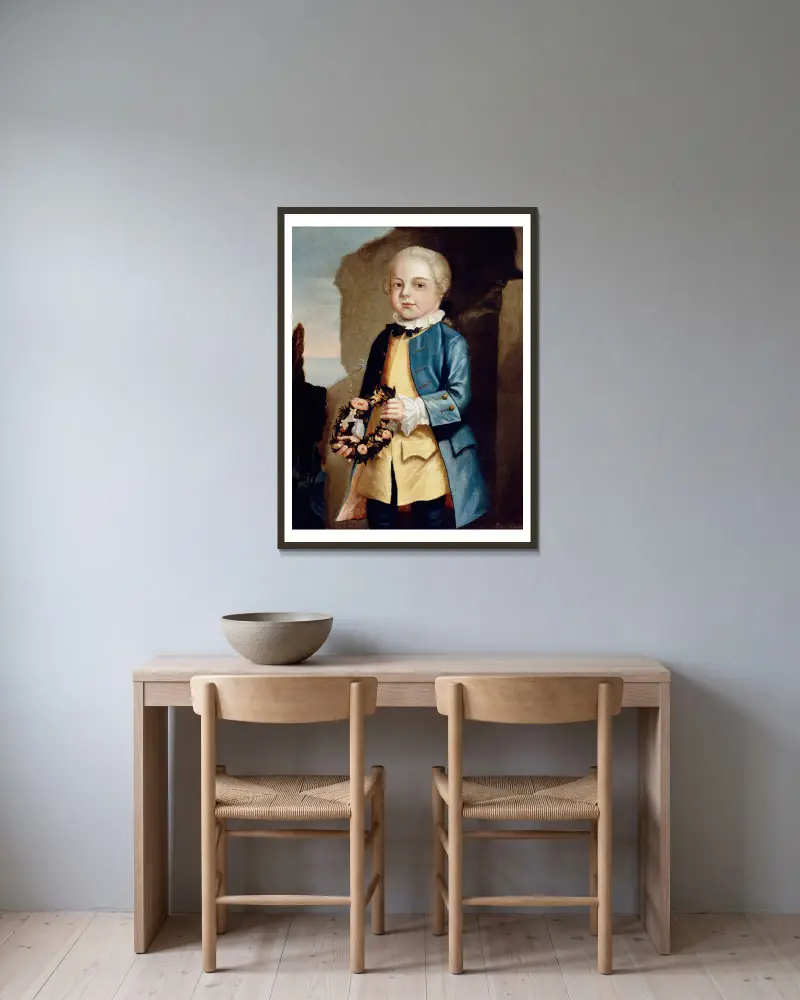 Jonathan Mountfort av John Singleton Copley inramad på en vägg